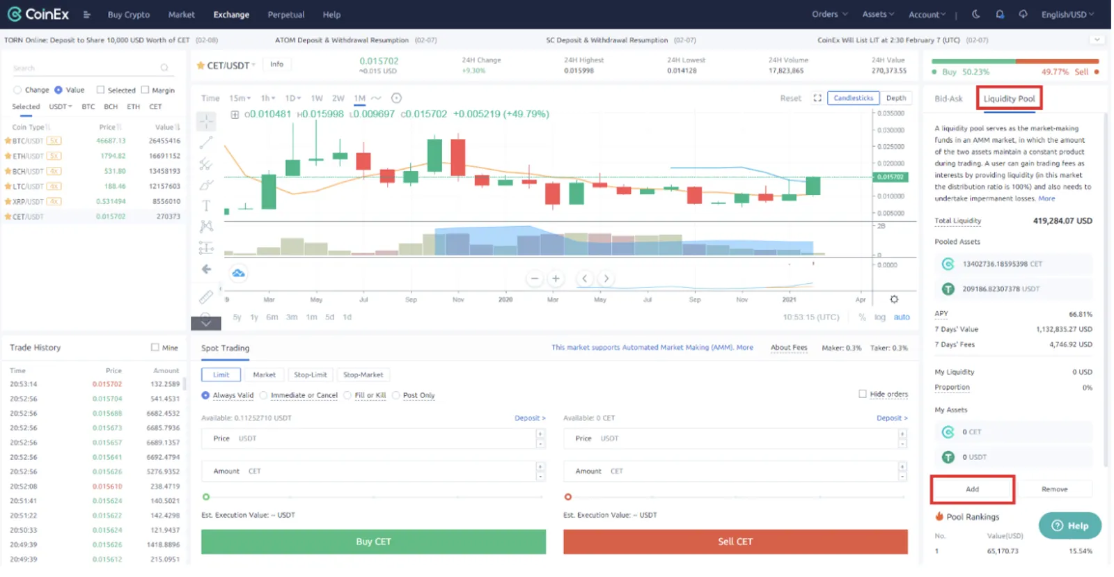 Provide Liquidity for the CoinEx AMM Market and Easily Earn Passive Income - image 4