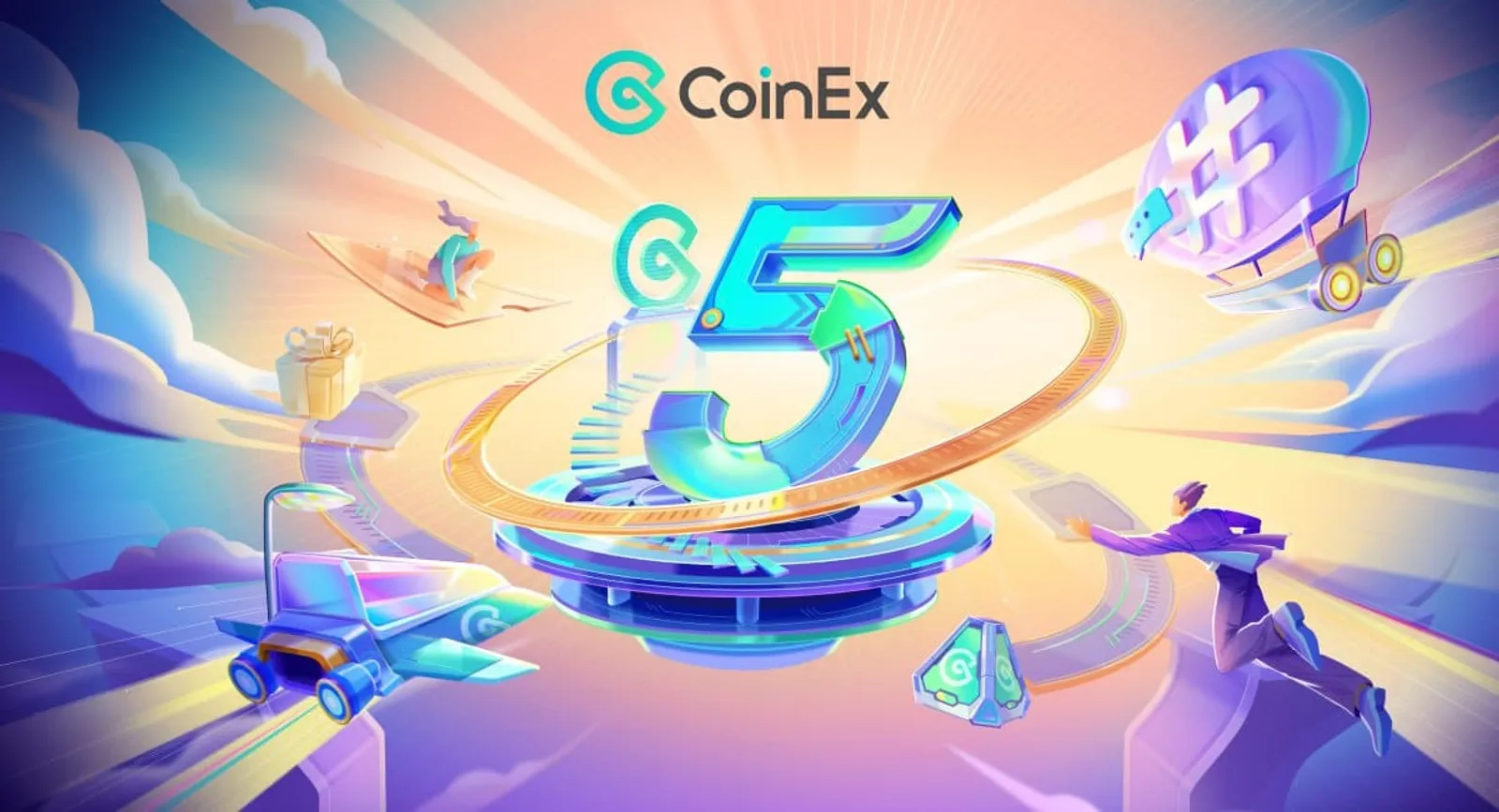 تدعوكم CoinEx للاحتفال بالذكرى السنوية الخامسة لها