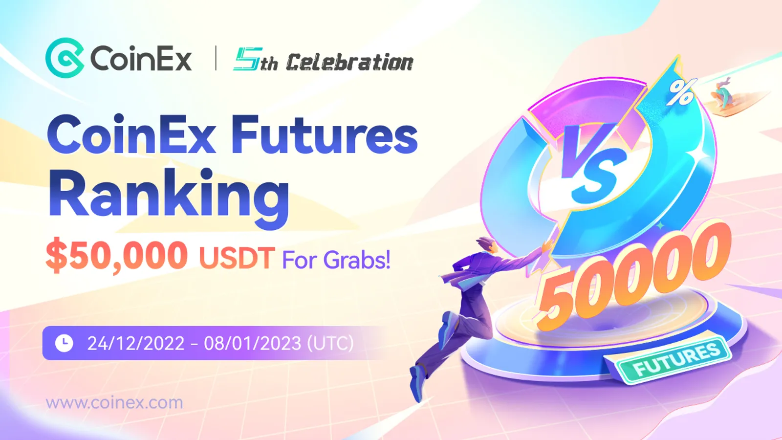 Join CoinEx 5th Celebration Special via Easy Futures Trading: 50,000 USDT for Grabs!