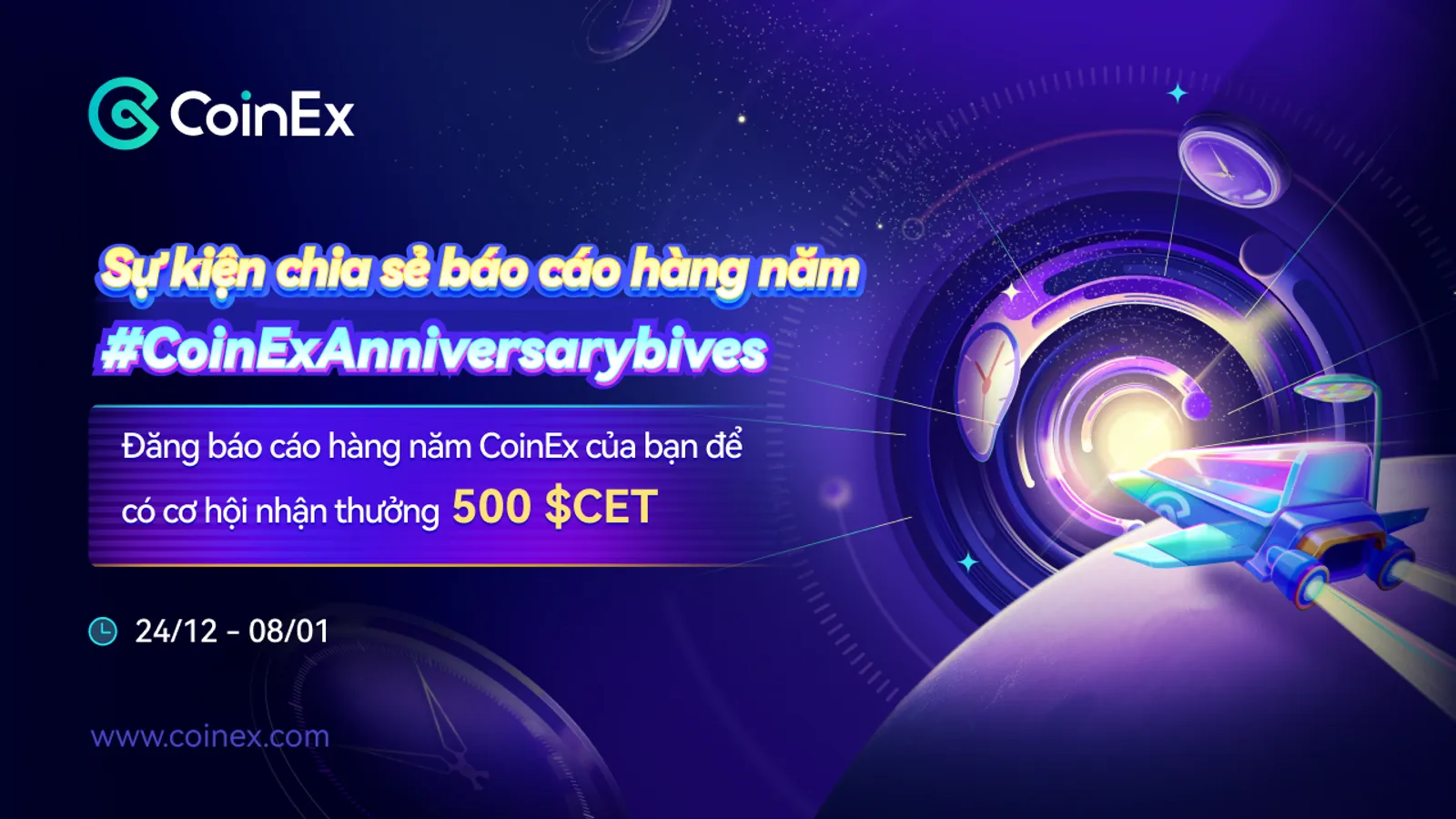 Mở khóa Báo cáo hàng năm của bạn với Cỗ máy thời gian CoinEx