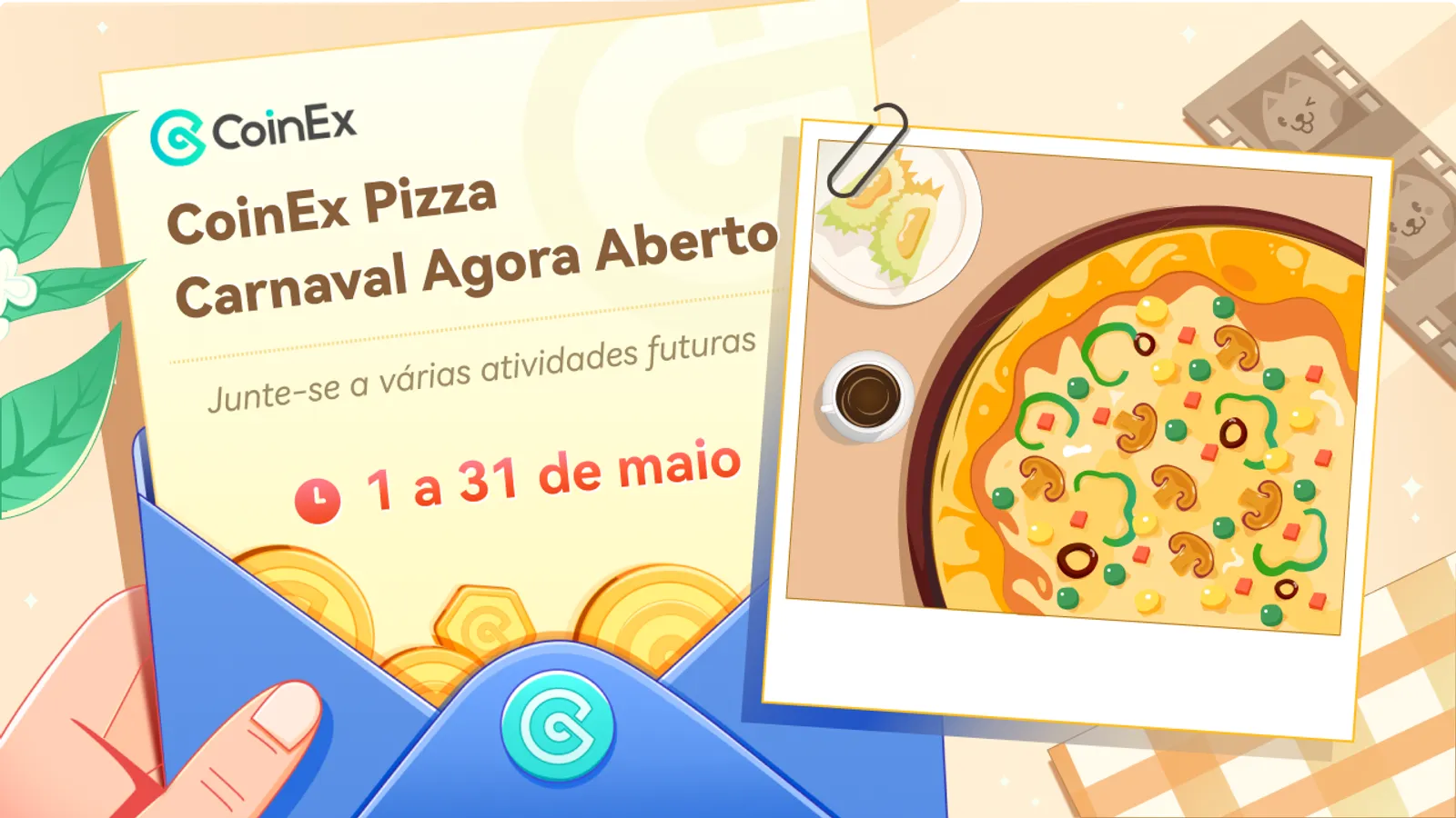 Explorando o mundo cripto: junte-se ao Mês da Pizza na CoinEx para vários eventos de premiação!