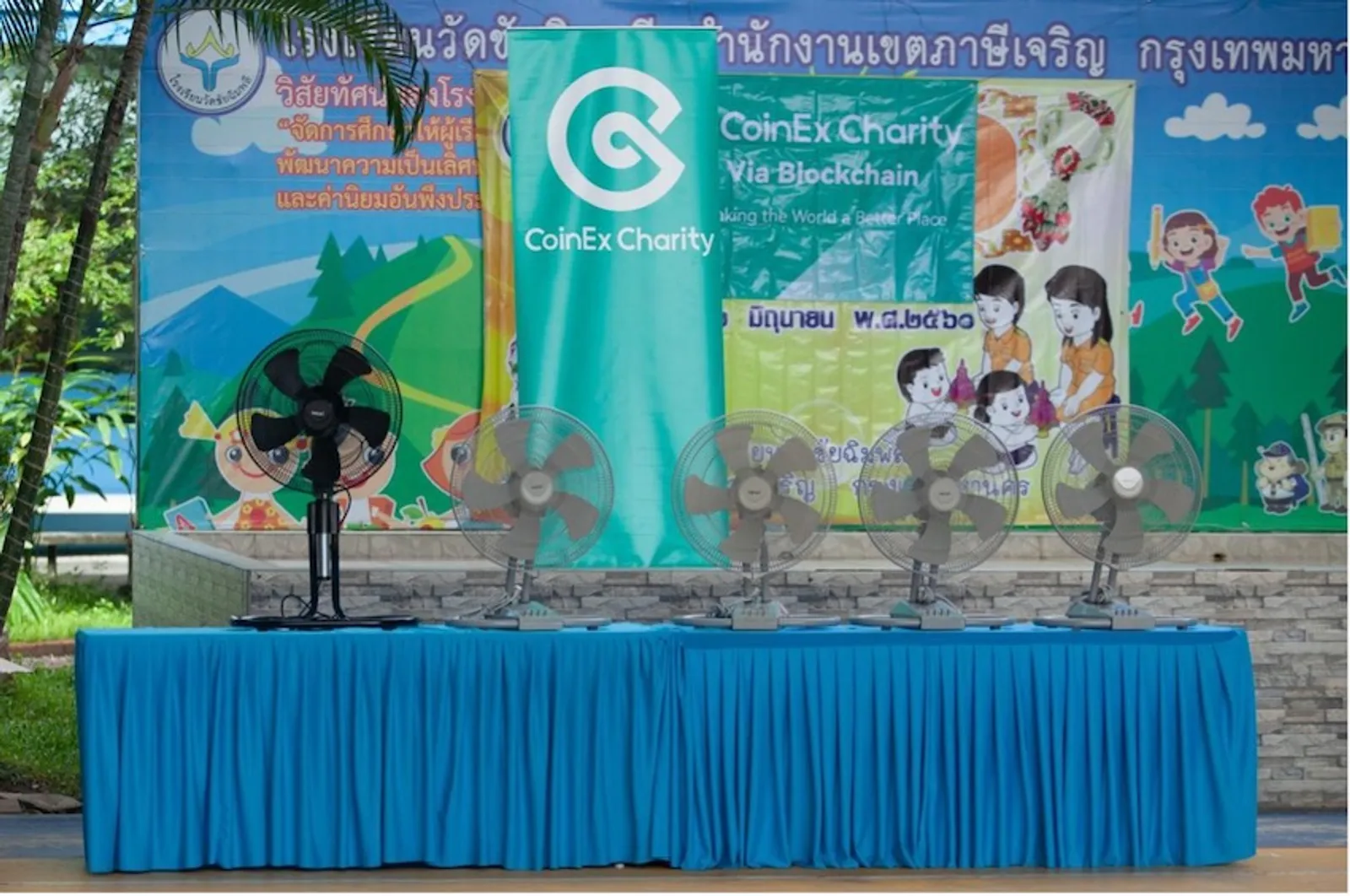 CoinEx Charity provides supplies to school in Thailand