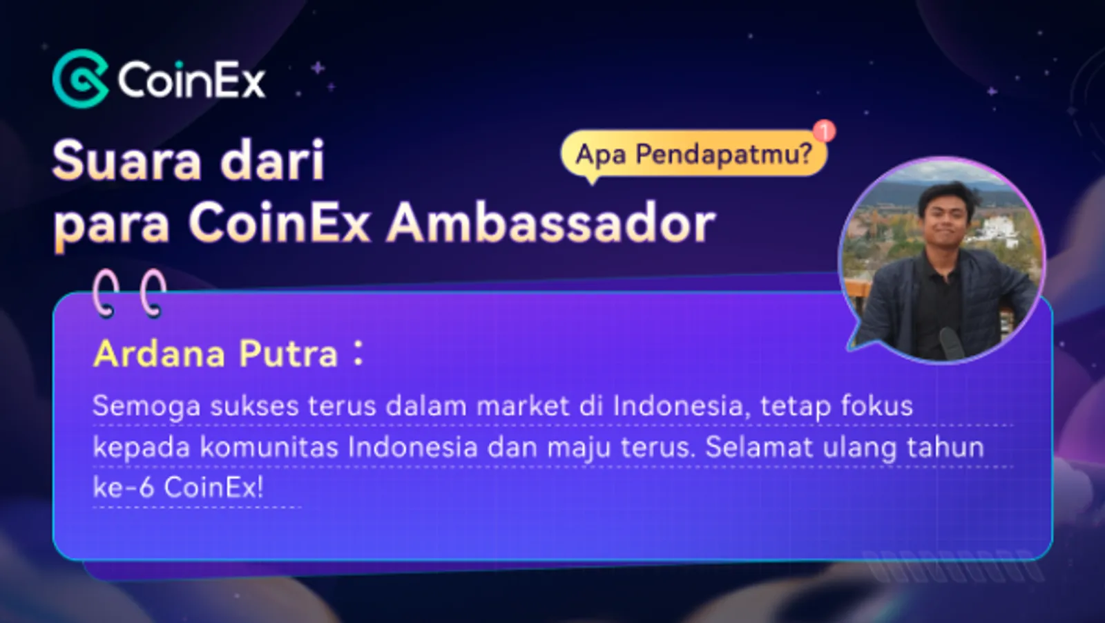 Suara dari para CoinEx Ambassador