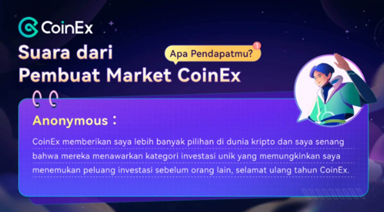 Suara dari Pembuat Market CoinEx
