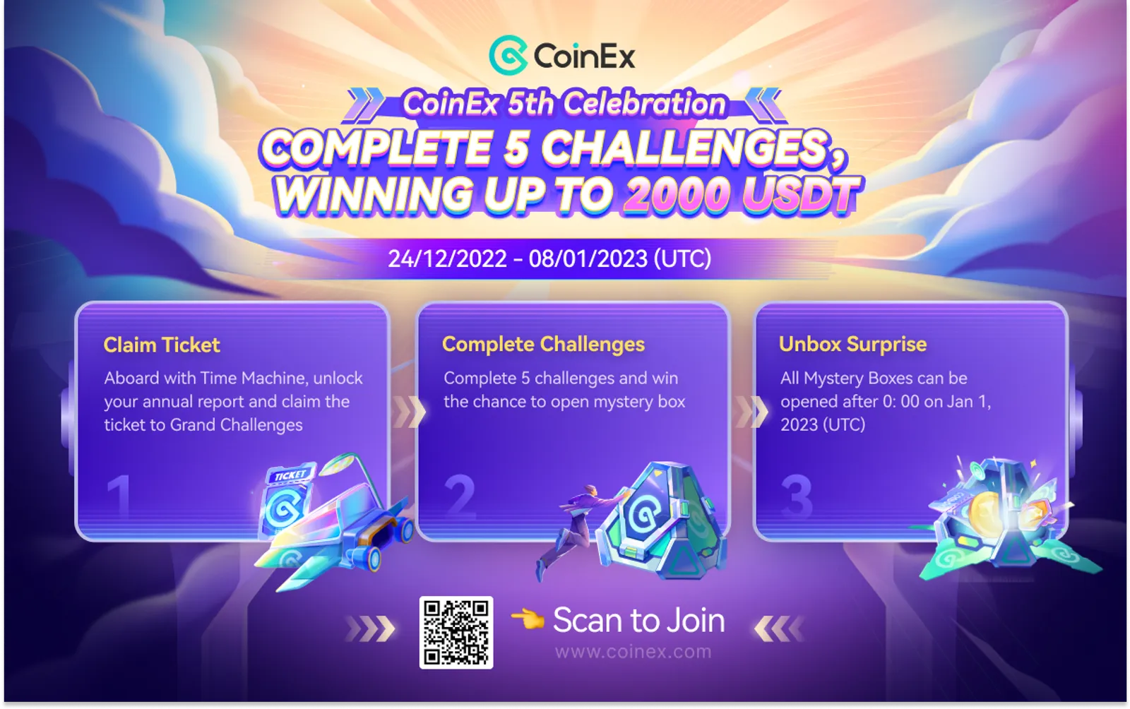 CoinEx五周年福利：百万盲盒免费抽！ - image 3
