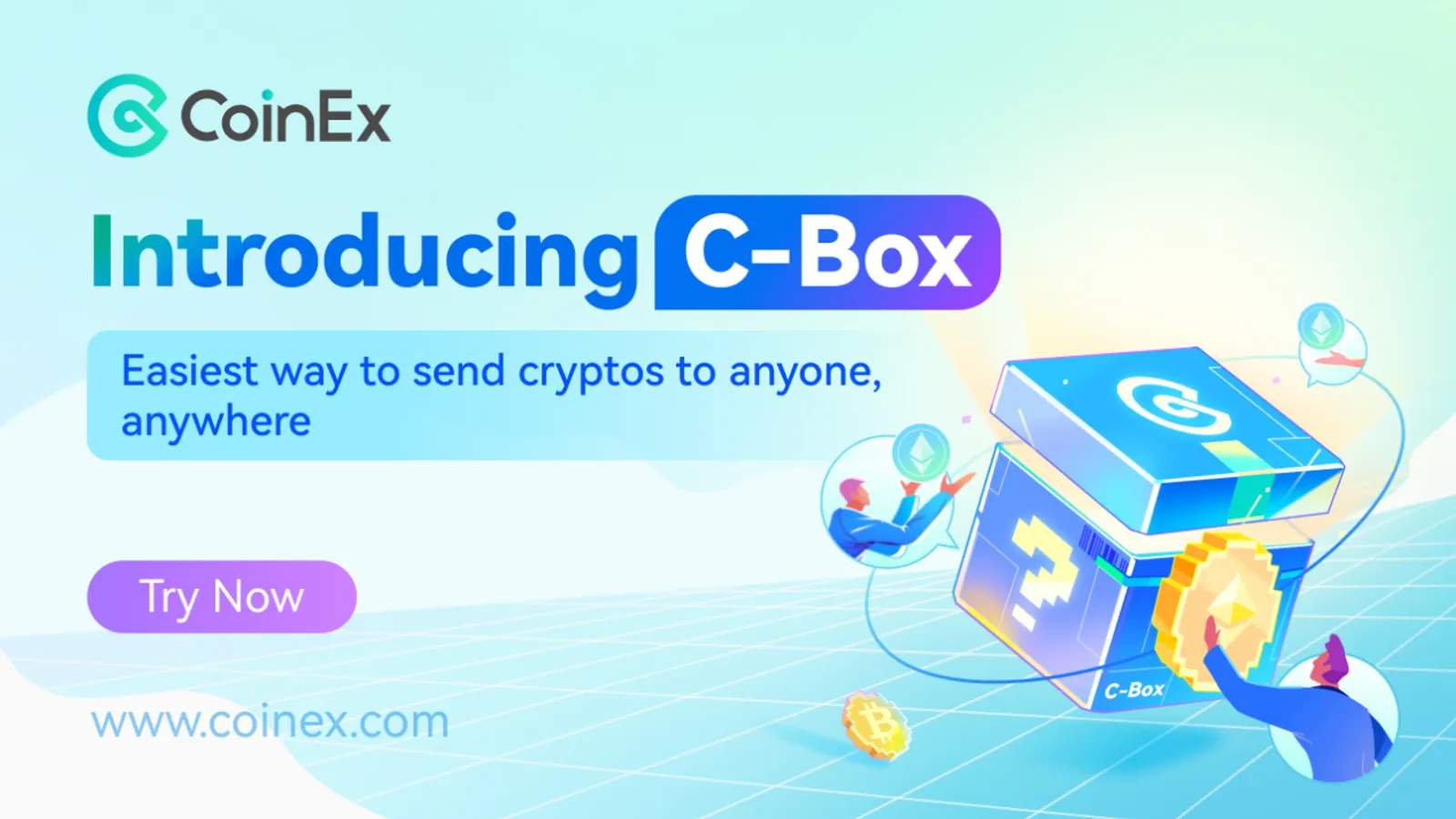 CoinEx C-Box，分享趣味数字资产礼盒、享受好友交易返佣
