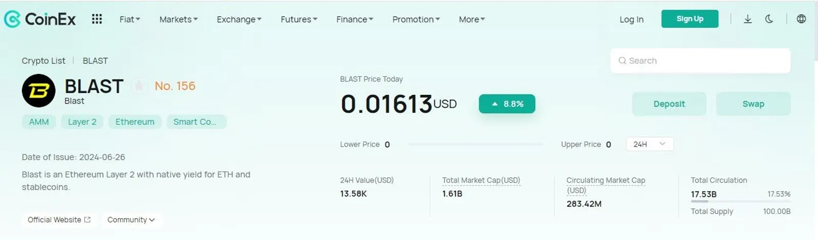 Explorando a Blast Network: Guia para comprar Blast na CoinEx - image 3