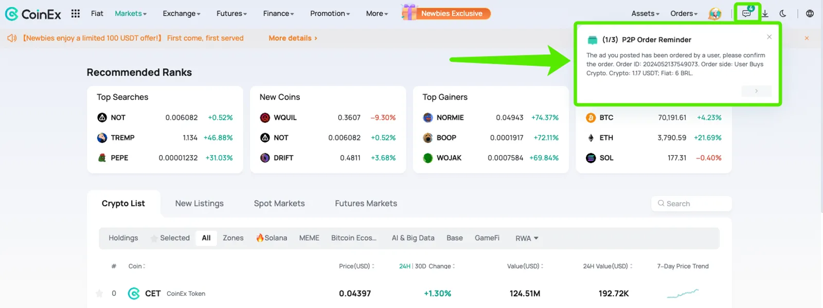 Hướng dẫn CoinEx P2P: Cách người bán P2P có thể thanh toán trong CoinEx và đăng quảng cáo - image 10