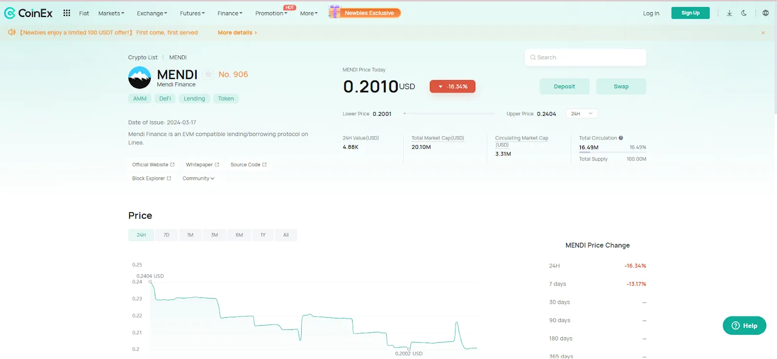 Khám phá cơ hội đầu tư: Token Mendi trên blockchain linea!