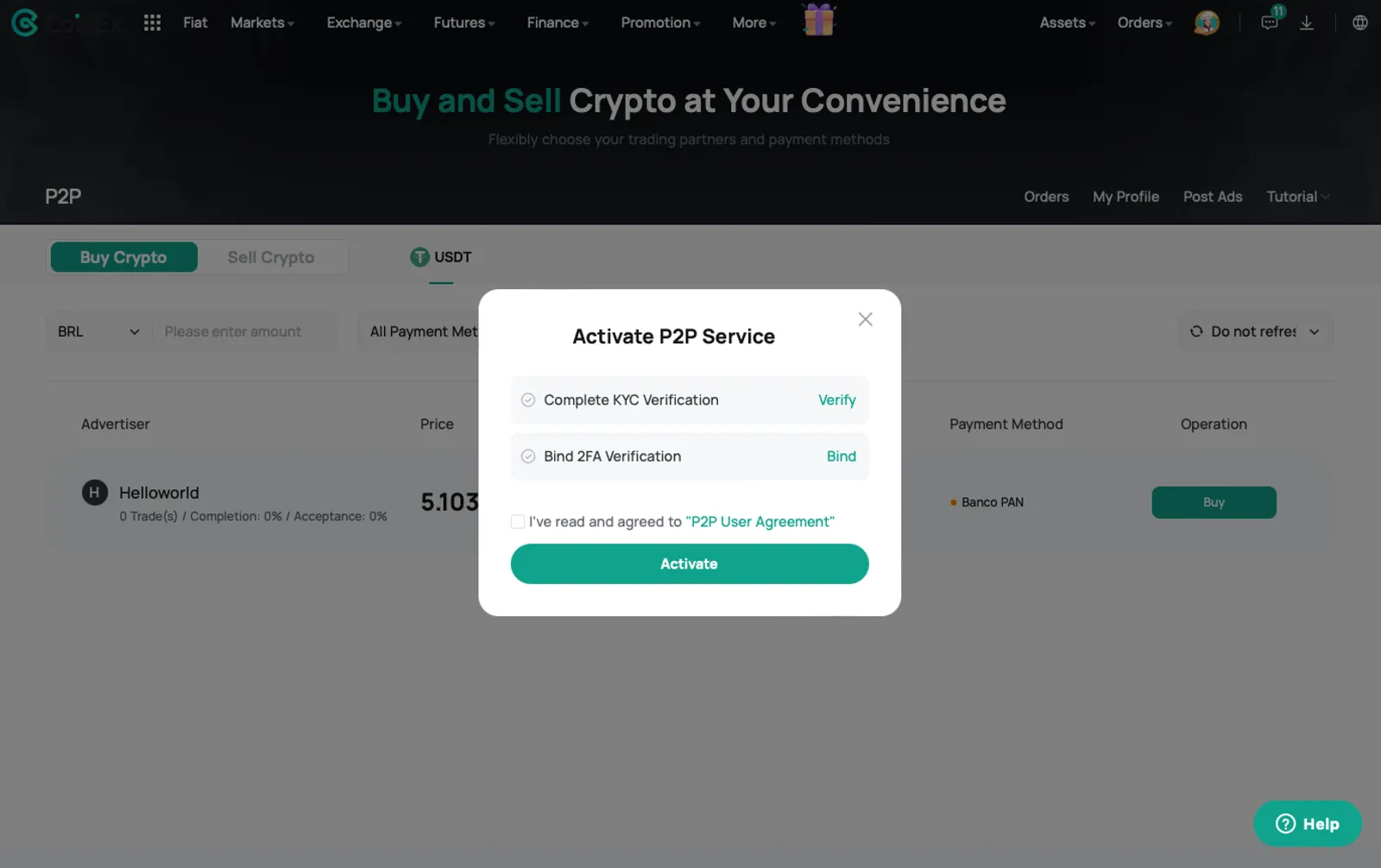 Hướng dẫn CoinEx P2P: Cách người bán P2P có thể thanh toán trong CoinEx và đăng quảng cáo - image 2