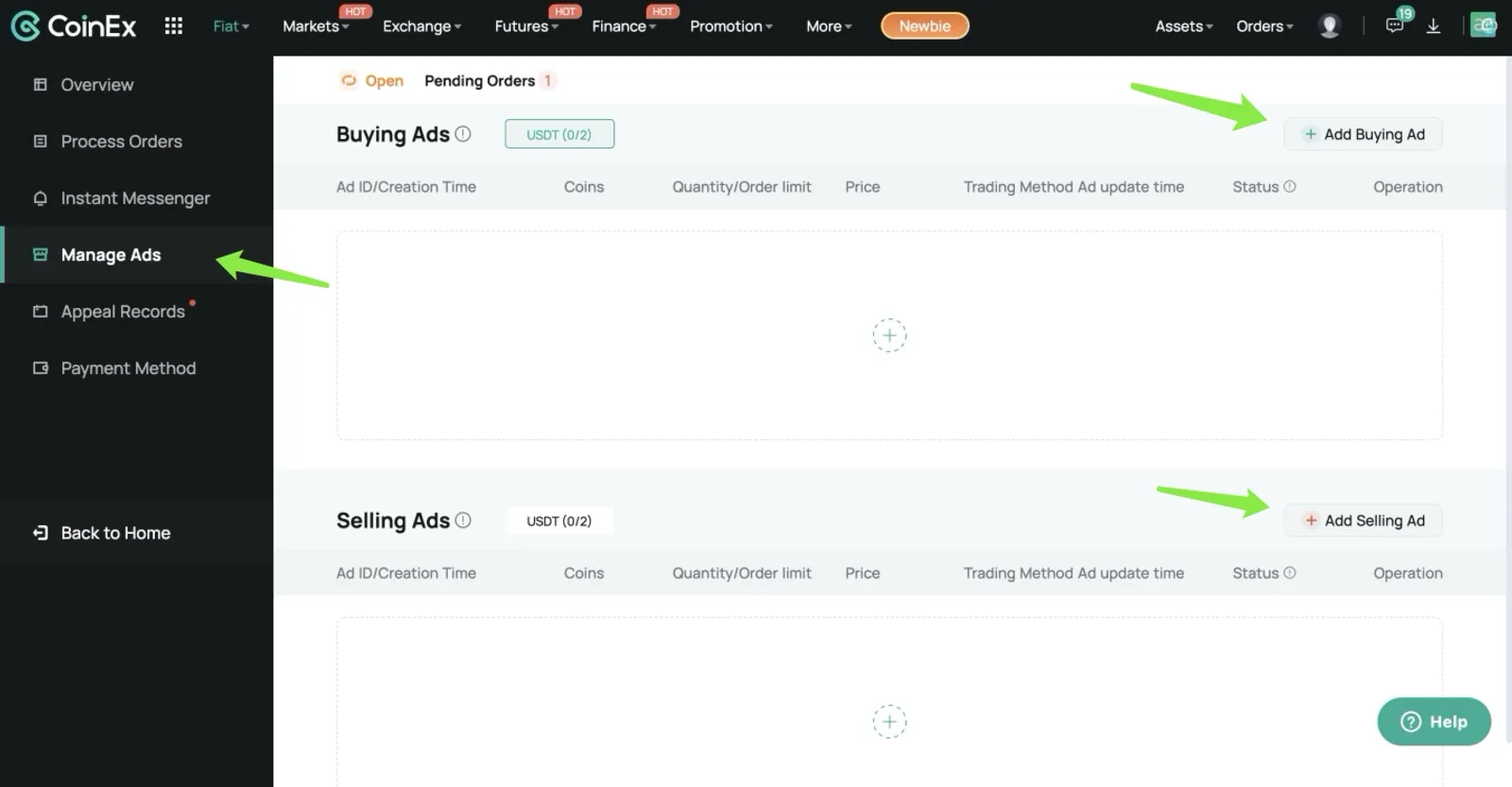 Hướng dẫn CoinEx P2P: Cách người bán P2P có thể thanh toán trong CoinEx và đăng quảng cáo - image 5