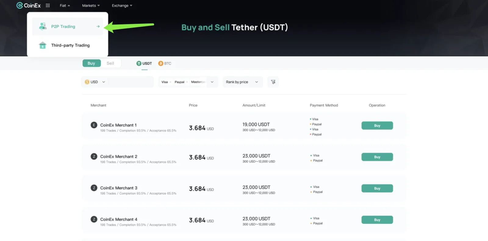 Hướng dẫn CoinEx P2P: Cách người bán P2P có thể thanh toán trong CoinEx và đăng quảng cáo