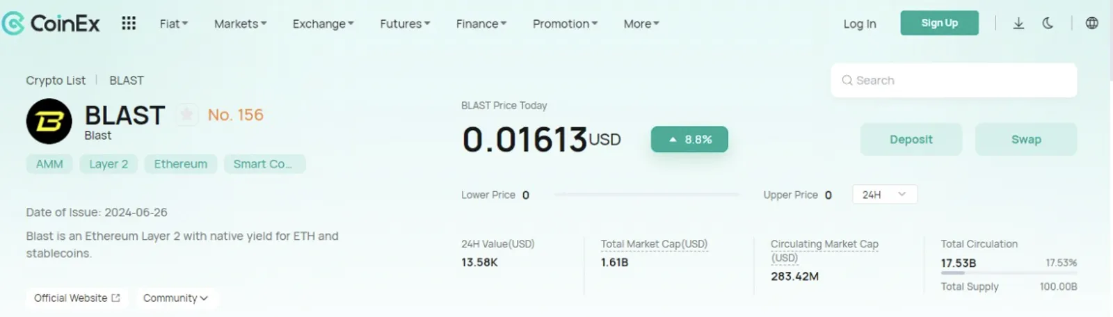 Menjelajahi Ekosistem Blast: Panduan Membeli di CoinEx - image 5