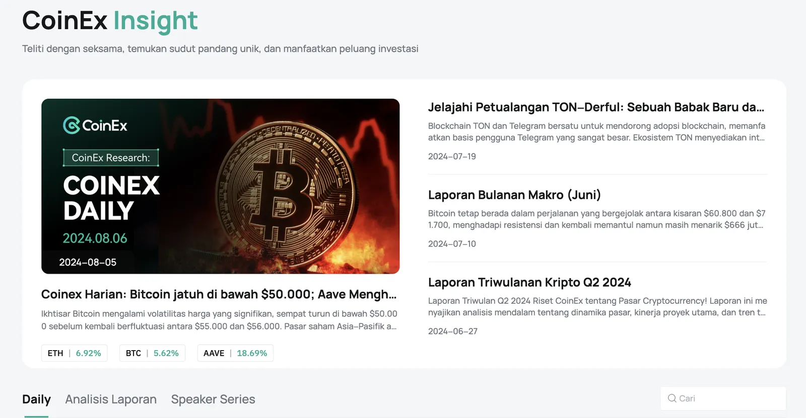 CoinEx Insight