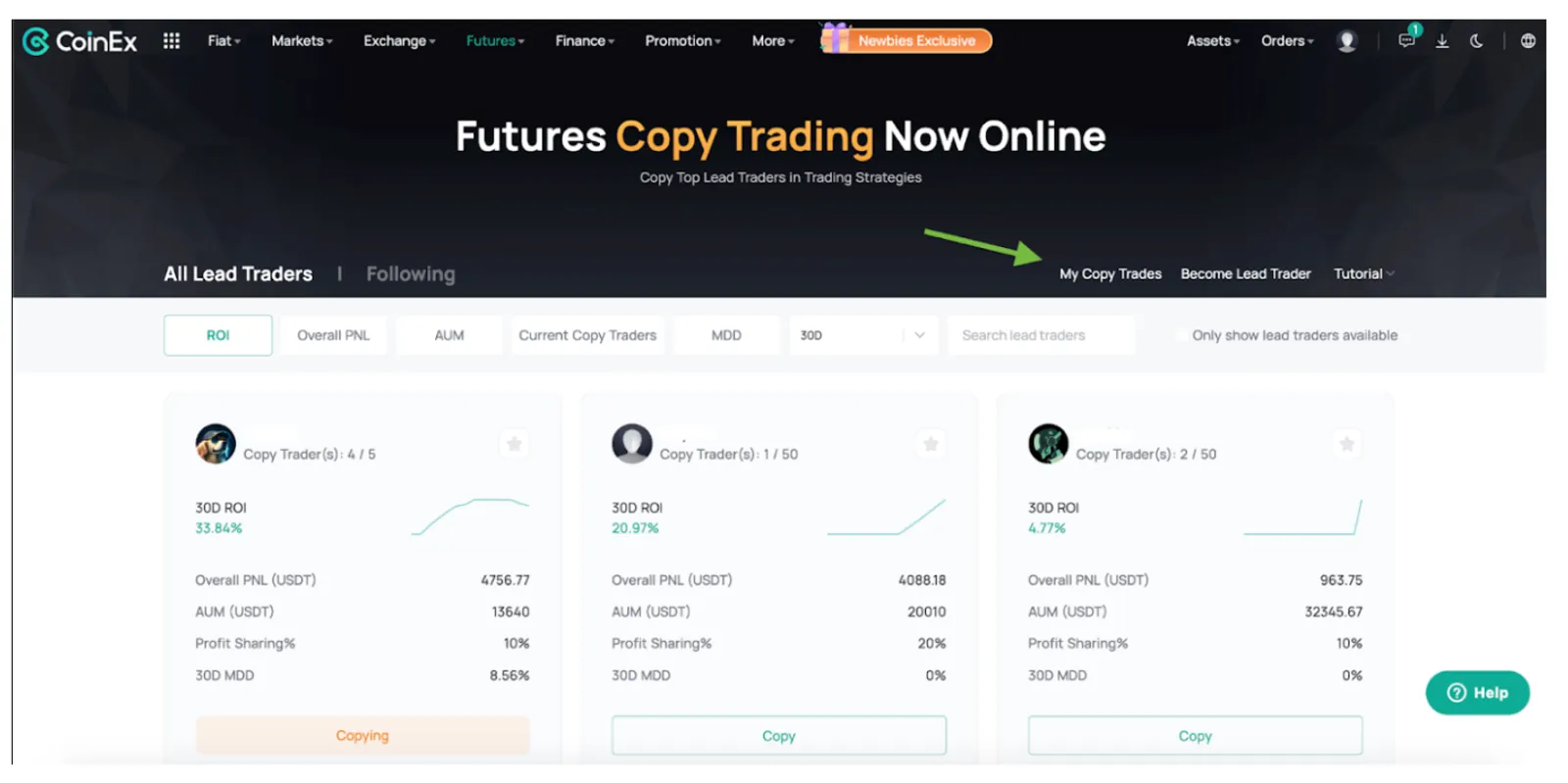 Xem lệnh copy trade của tôi