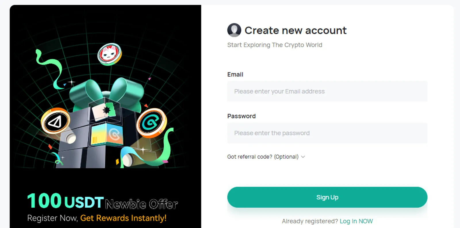 Crie Sua Conta na CoinEx