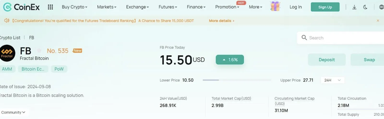 Perubahan Harga Terbaru Fractal Bitcoin