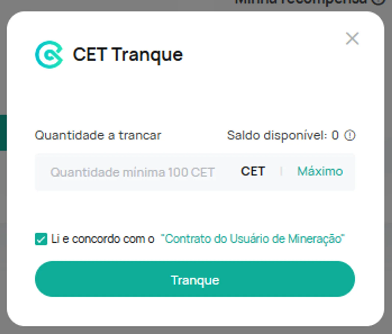 Mineração CoinEx