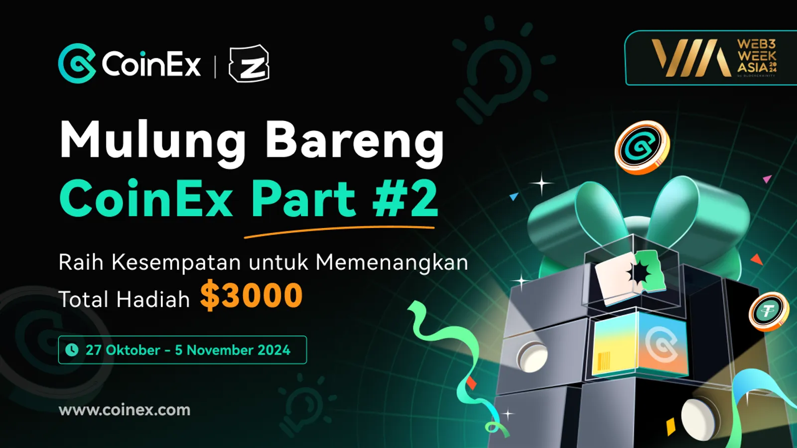 Mulung Bareng CoinEx Edisi Web 3 Week Asia: Raih Total Hadiah hingga $3,000!