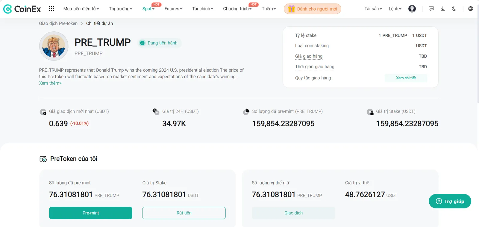 Hướng Dẫn Sử Dụng CoinEx: Cách Tham Gia Giao Dịch Pre-Token - image 3