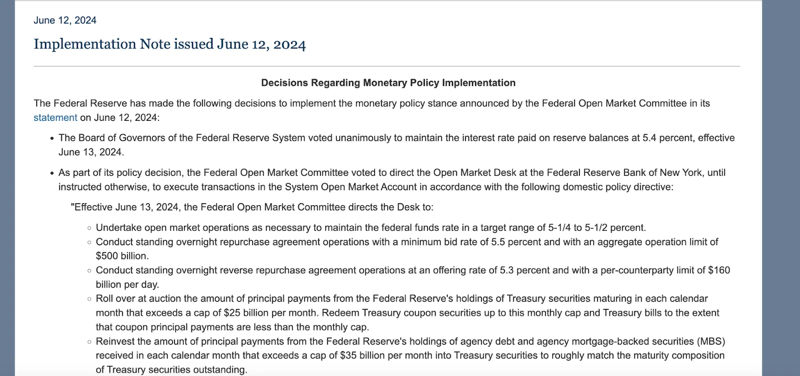FOMC Statements