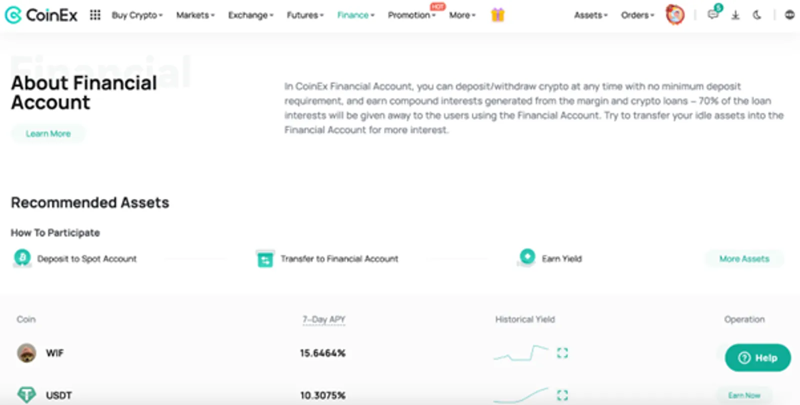 فتح الدخل السلبي: فوائد حساب CoinEx المالي