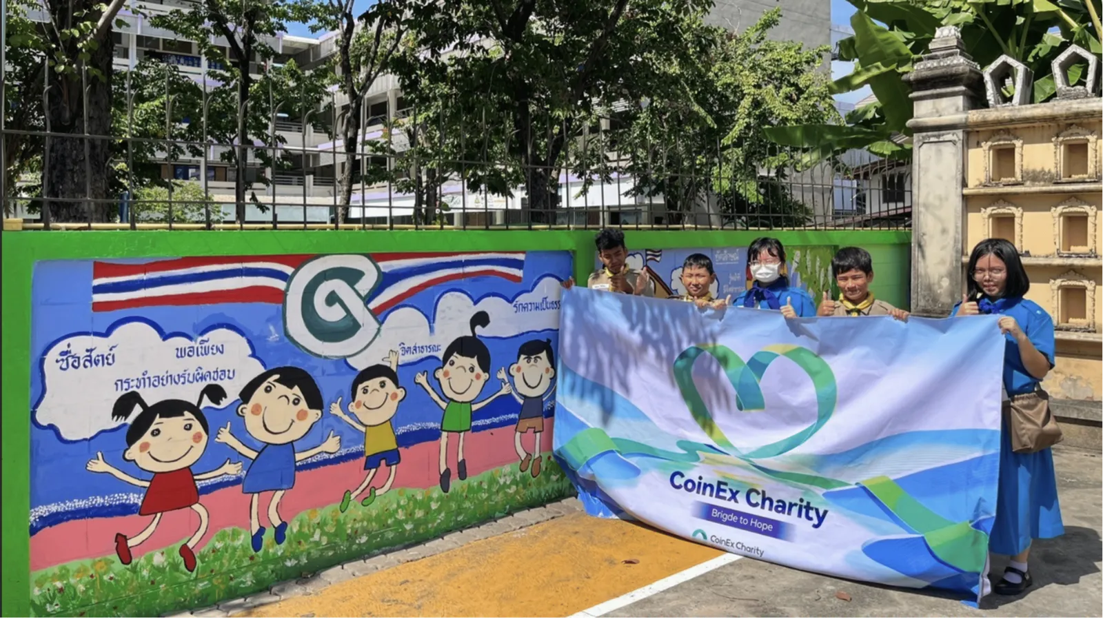 CoinEx Charity Inspires Thai Youth with “Wall of Dreams” Project