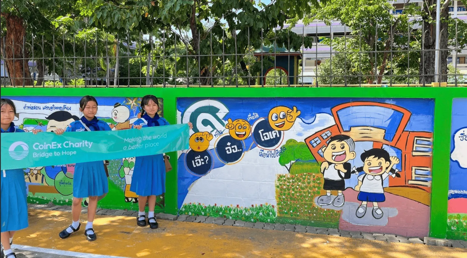 CoinEx Charity Inspires Thai Youth with “Wall of Dreams” Project - image 3
