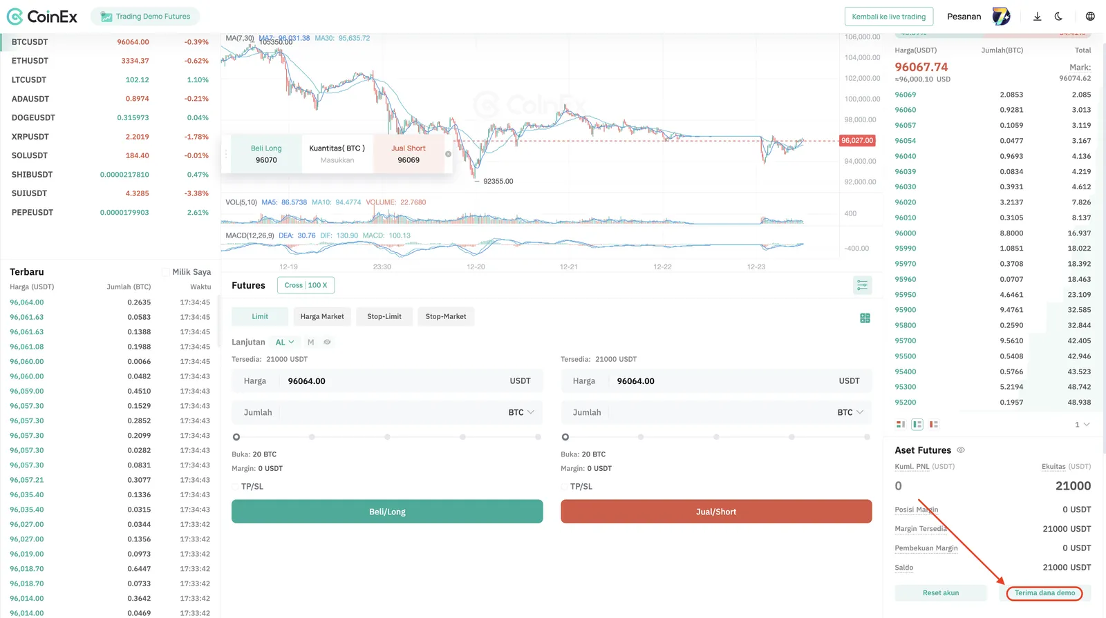 Belajar Trading Futures Tanpa Risiko dengan CoinEx Futures Demo Trading - image 2