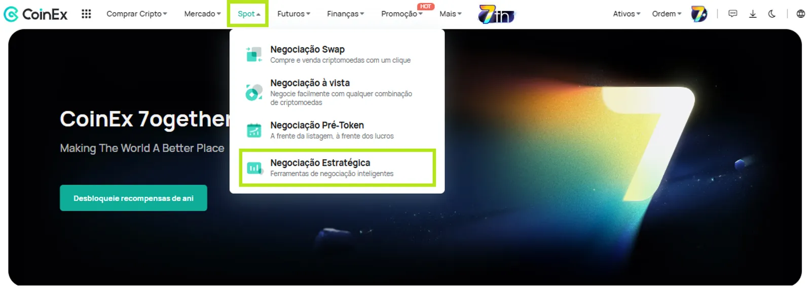 Negociação Estratégica da CoinEx