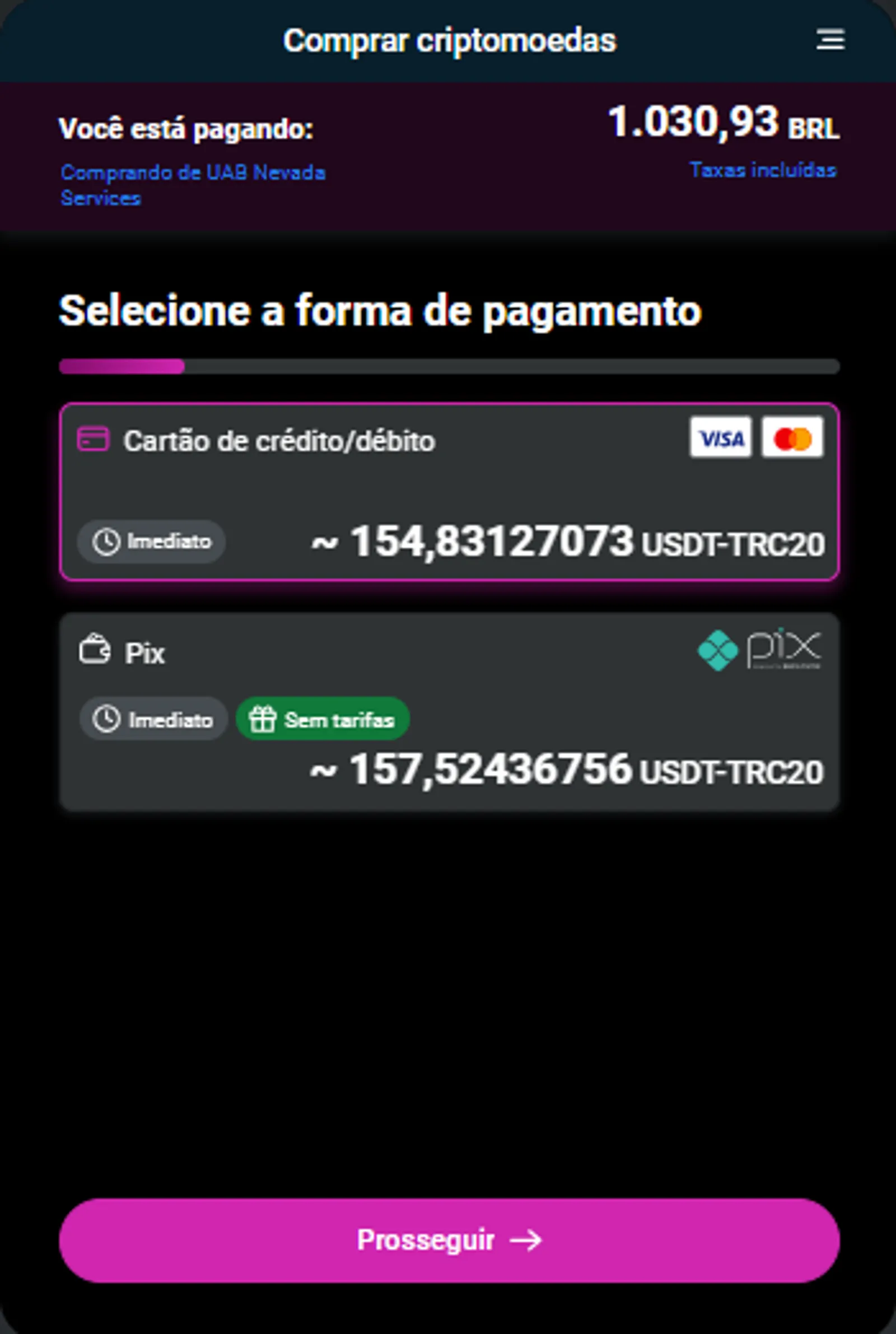 Comprar cripto na CoinEx via Simplex