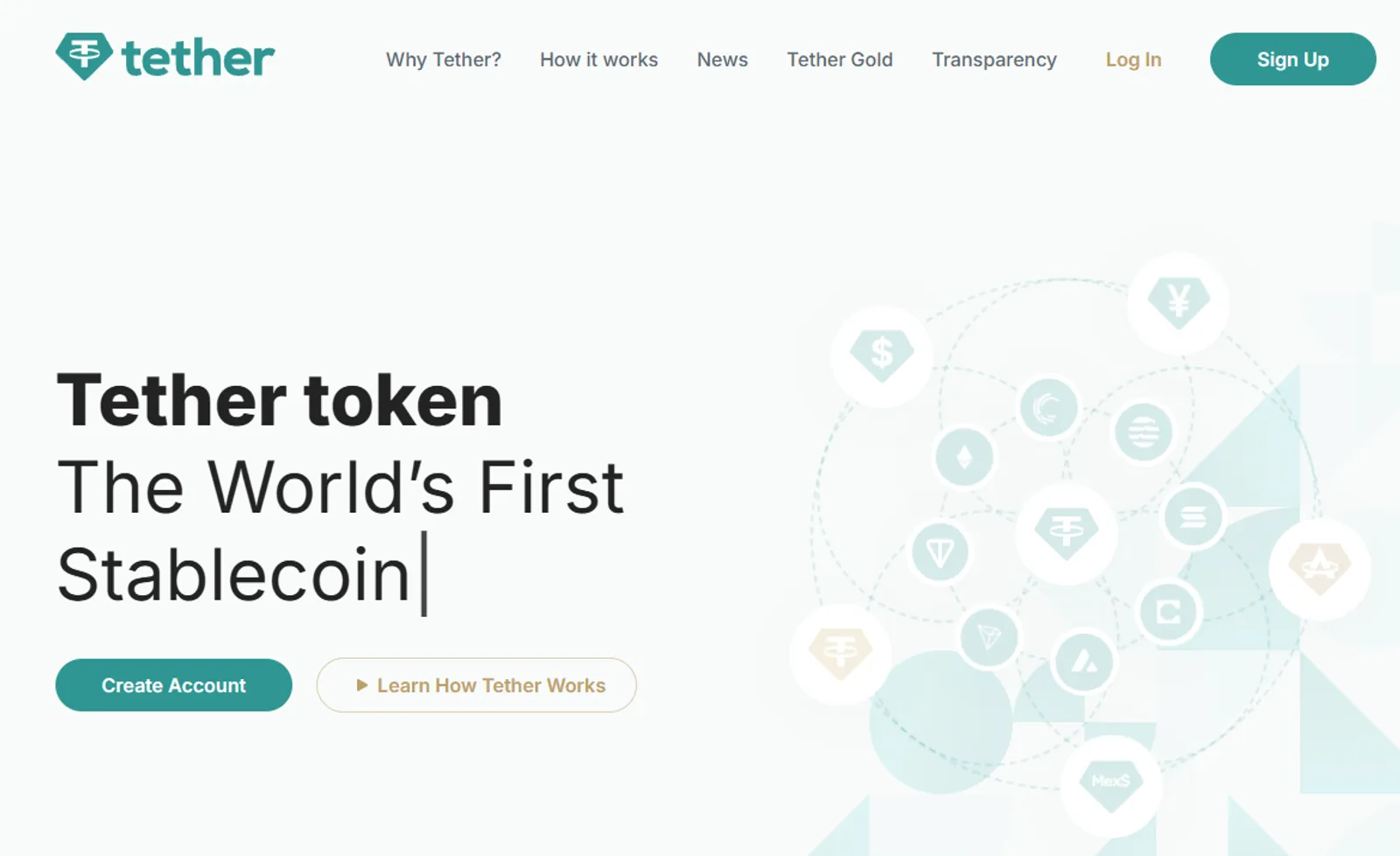 Сайт Tether (USDT)