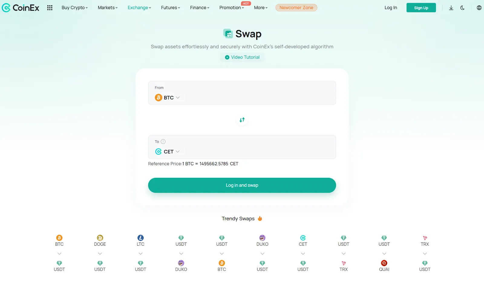 CoinEx Swap