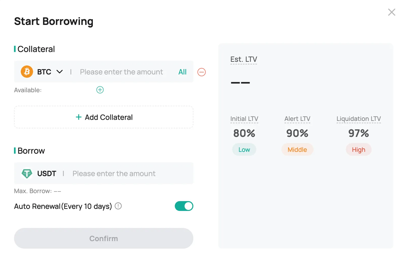 CoinEx 대출