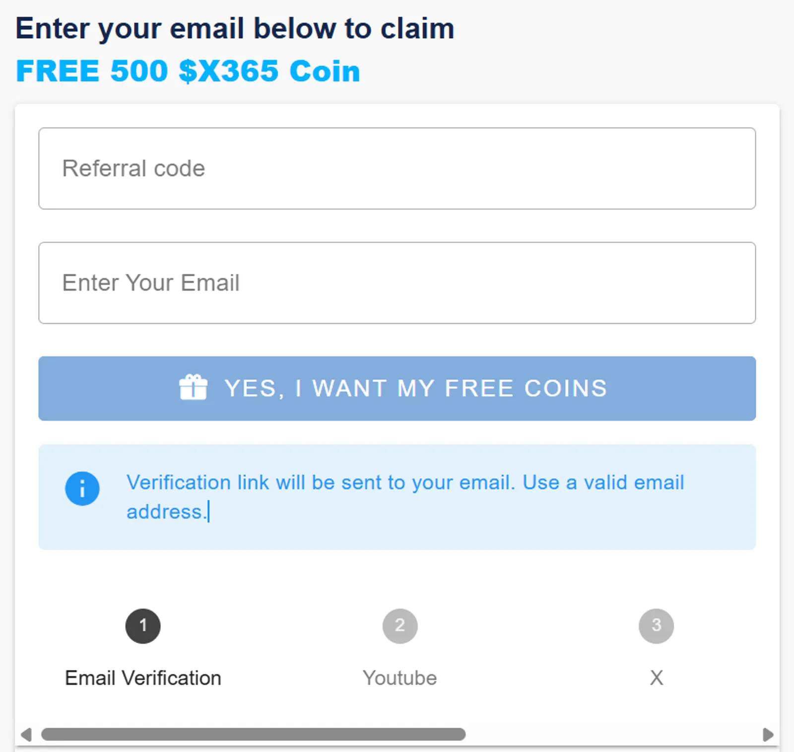 Step-by-Step Airdrop Guide of X365.ai