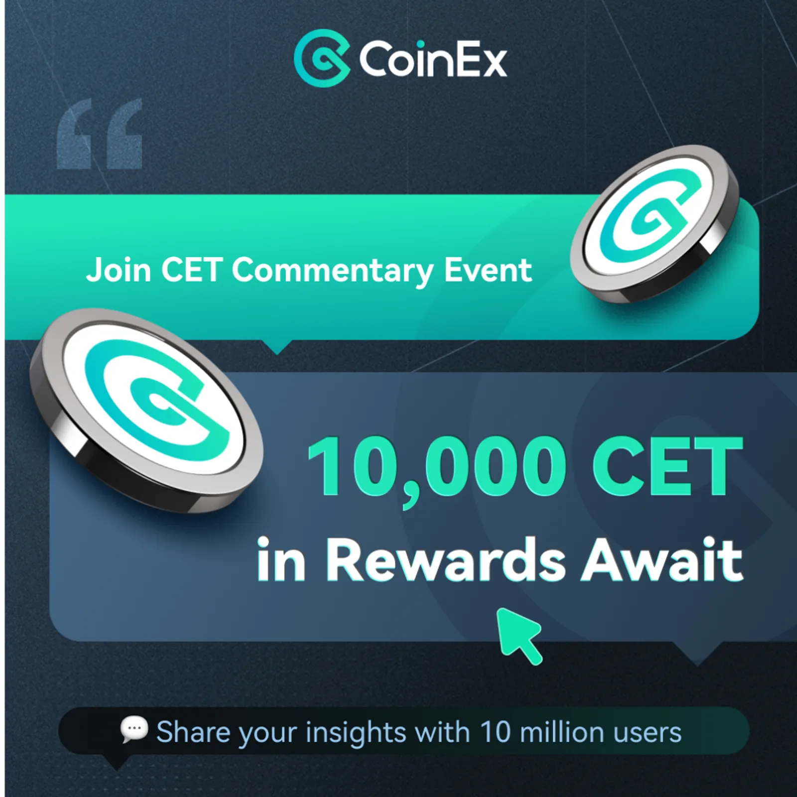 CET Special Event: Trade & Comment on CET to Grab 110,000 CET