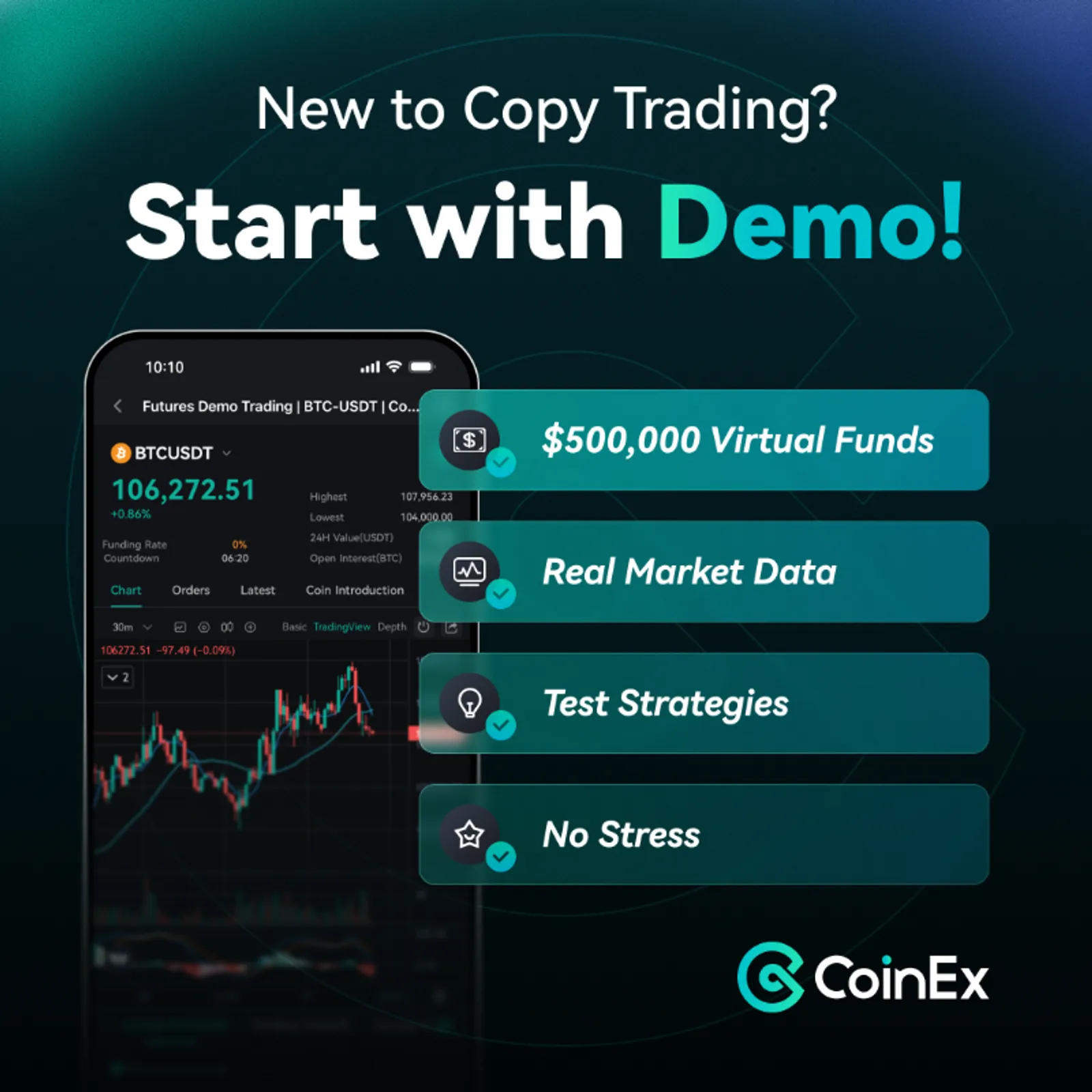 New to Copy Trading? Try CoinEx Demo Trading