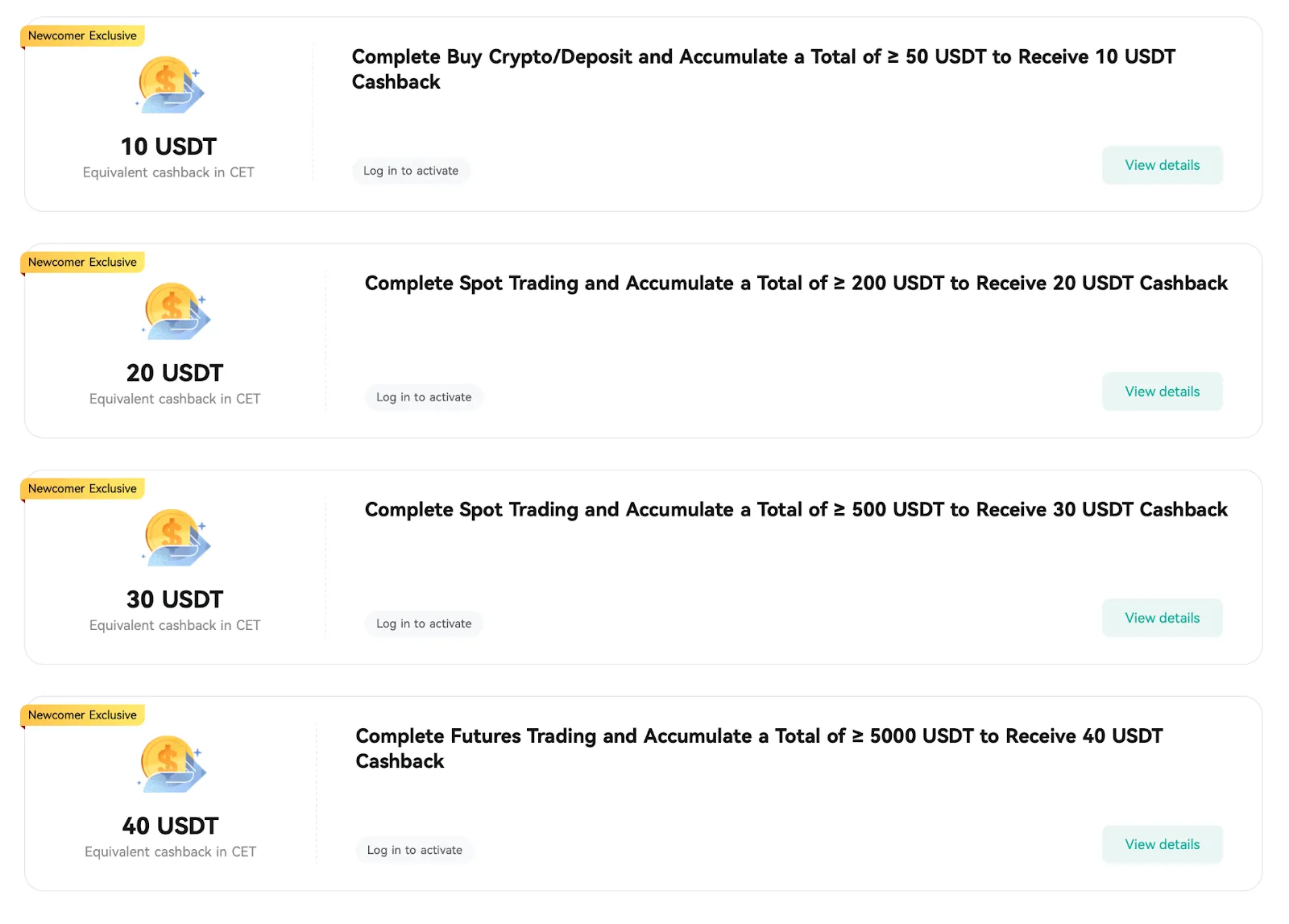 CoinEx Reward Center 