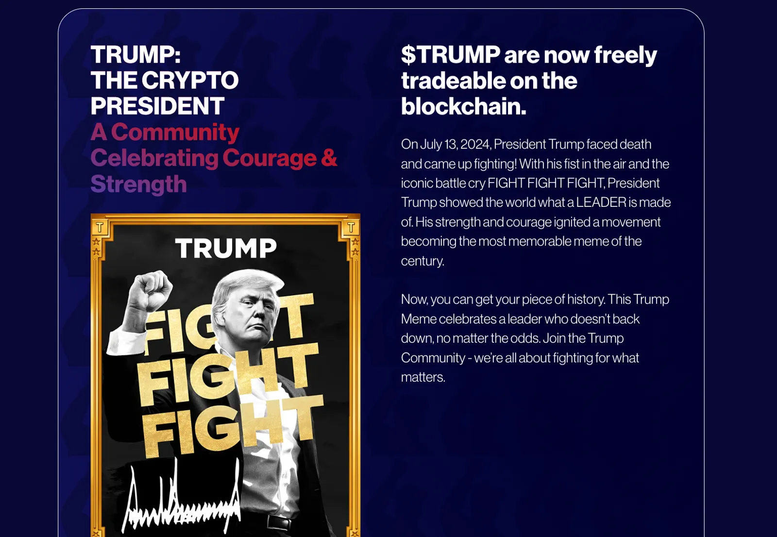 Project Overview — What Official Trump Is and How It Works
